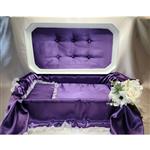 Newnaks 18" Deluxe Pet Casket - Burial Casket for Small Dogs - Purple Interior
