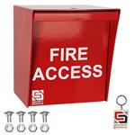 Security Brands Fire Access Box Red for Safety  - 15-014 (Micro Switch with Padlock Closure)