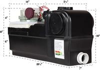 In-Wall Macerator Pump size