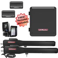 LiftMaster LA500UL Dual Swing Gate Opener Kit with MyQ Technology - Gate Opener Kit + 2 Free Remotes