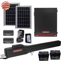 LiftMaster LA500XL Single Swing Solar Gate Opener Kit with MyQ Technology - 20W Gate Opener Kit + 2 Free Remotes