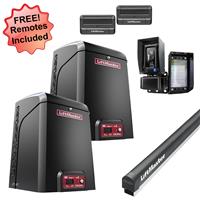 LiftMaster CSL24UL Elite 24VDC High-Traffic Commercial Dual Slide Gate Operator Kit - Gate Opener Kit + 2 Free Remotes