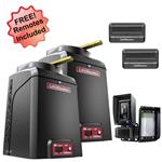 Liftmaster CSW24UL High-Traffic Commercial Dual Swing Gate Opener Kit - Gate Opener Kit + 2 Free Remotes