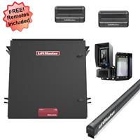 LiftMaster INSL24UL 24VDC Continuous Duty Industrial Single Slide Gate Operator - Gate Opener Kit + 2 Free Remotes