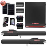 LiftMaster LA500XL Dual Swing Solar Gate Opener Kit with MyQ Technology - 20W Gate Opener Kit + 2 Free Remotes