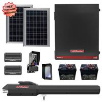 LiftMaster LA500XL Single Swing Solar Gate Opener Kit with MyQ Technology - 20W Gate Opener Kit + 2 Free Remotes