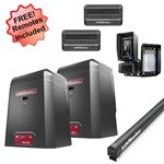 LiftMaster RSL12UL Residential / Light Commercial Dual Slide Gate Operator Kit - Gate Opener Kit + 2 Free Remotes