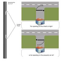 8 ft x 3 in x 3 in Mounting Post with Hinges