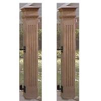 Pair of Cedar Fluted Columns 8x8 and 8 foot tall