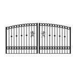 Ready to Ship Dual Swing Driveway Gate 12 ft Long Made in USA