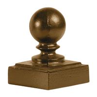 Aluminum Ball Gate Post Cap (3 in. x 3 in.) - Bronze