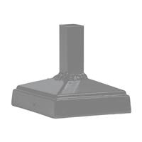 Aluminum Custom Post Welded Cap for Finials (4 in. x 4 in.)         - Raw