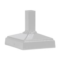 Aluminum Custom Post Welded Cap for Finials (4 in. x 4 in.)         - White