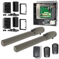 Viking E4 Residential Dual Swing Gate Operator Kit - Viking Operators with Estate Swing Accessories Kit + 2 Free Remotes