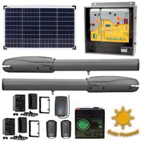 Viking G5 Solar Dual Swing Gate Operator - Viking Operators with Estate Swing Accessories Kit + 2 Free Remotes